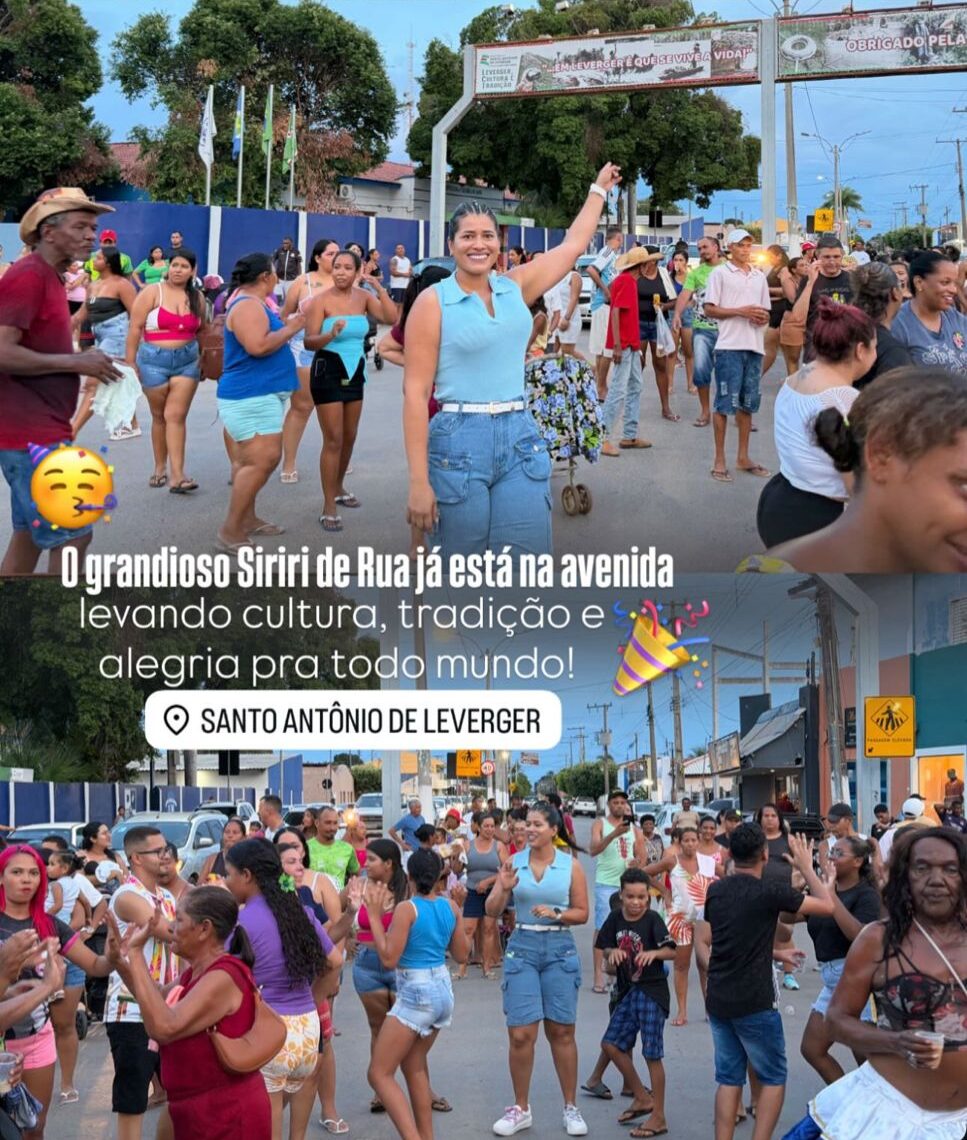 Siriri de Rua e Agita Leverger 2026 reúnem multidão em Santo Antônio de Leverger